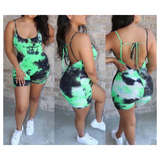 “What Bra” tie dye jumpsuit (more colors)