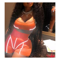 “Shay” reflector 2 piece short set (more colors)