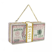 “Blinged out” money handbag (more colors)