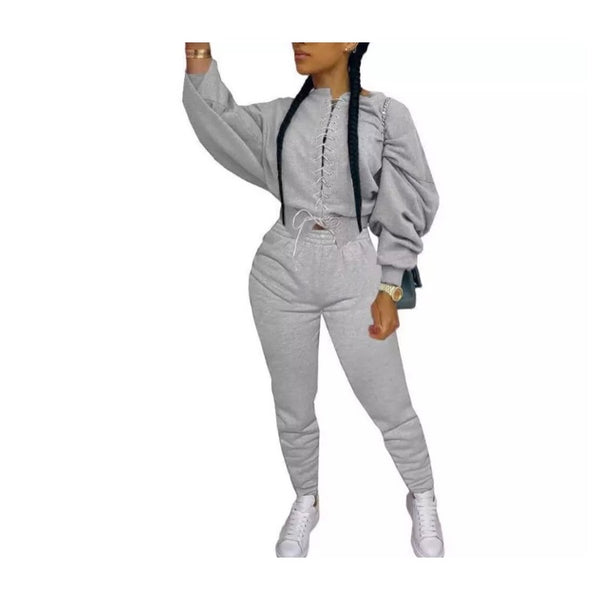 “Tie me up” 2 piece sweatsuit (more colors)