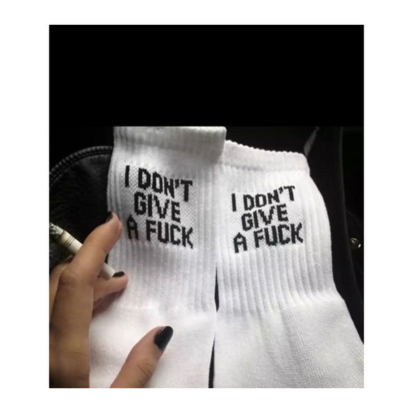 “I don’t give a f” socks