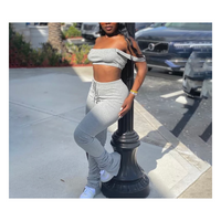 "I'm all stacked up" 2 piece pants set (more colors)